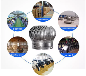 <span class=keywords><strong>Extracteur</strong></span> de ventilation éolienne 600 mm en acier inoxydable 304 pour restaurant, <span class=keywords><strong>sans</strong></span> alimentation électrique, à fixation sur toit - Product Image 6