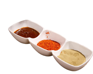 Bol triple classique en céramique écologique pour hôtel/restaurant, blanc pur, petit, sous glaçure, facile, nouveau produit Domingo D581 - Product Image 1