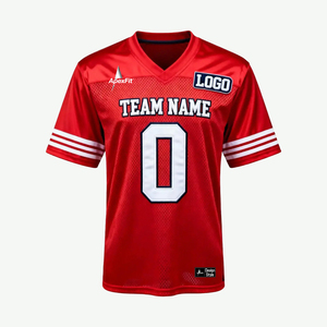 Maglia <span class=keywords><strong>da</strong></span> Football Americano Personalizzata di Alta Qualità a Maniche Corte Traspirante Stampata per Adulti <span class=keywords><strong>Attrezzatura</strong></span> per Sublimazione - Product Image 1