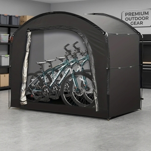 Abri de rangement pliable pour vélos d'extérieur, étanche et anti-poussière, pour le stationnement de VTT, le jardin et la terrasse - Product Image 1