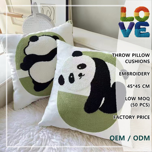 New Thread Tufted Embroidered <strong>Letter</strong> Throw Pillow with Irregular Shape Cotton Fabric Anime Embroidery <strong>Cushion</strong> for Home Decor - Product Image 2