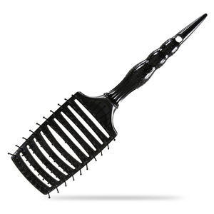 Black <b>Wide</b> Tooth Hair <b>Comb</b> Large Size Plastic Home Use Unisex Curved Design - Product Image 3