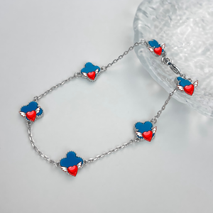 Pulsera <span class=keywords><strong>de</strong></span> Plata <span class=keywords><strong>de</strong></span> Ley 925 con Trébol <span class=keywords><strong>de</strong></span> Cuatro <span class=keywords><strong>Hojas</strong></span> Chapado en Oro <span class=keywords><strong>de</strong></span> 18K, Diseño Original <span class=keywords><strong>de</strong></span> la <span class=keywords><strong>Suerte</strong></span>, Se Puede Solicitar el Catálogo <span class=keywords><strong>de</strong></span> Van Cleef - Product Image 6
