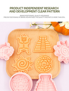 Serie <span class=keywords><strong>Maya</strong></span>, molde para galletas, animación solar <span class=keywords><strong>3D</strong></span>, rueda de arcilla impresa, cortadores de galletas de plástico para fiesta, fabricación de galletas DIY - Product Image 2