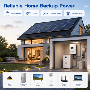 Système <span class=keywords><strong>solaire</strong></span> hors réseau complet de 3 kW, 5 kW, 10 kW avec panneaux solaires, onduleur et batterie LiFePO4 pour la maison - Product Image 5