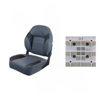 Chaise de bateau à jet à dossier haut à bas prix par fabricant siège de bateau ponton en plastique pliable et étanche pour la pêche rapide
