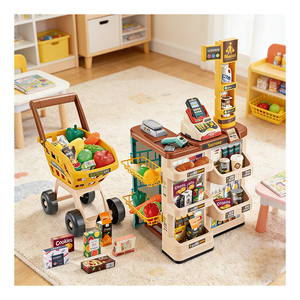 Mini Supermercado de Juguete, Tienda de Comestibles, Caja Registradora, Escáner, Carrito de Compras, Juego de Imitación de Mercado, Juguetes Educativos para Niños - Product Image 4