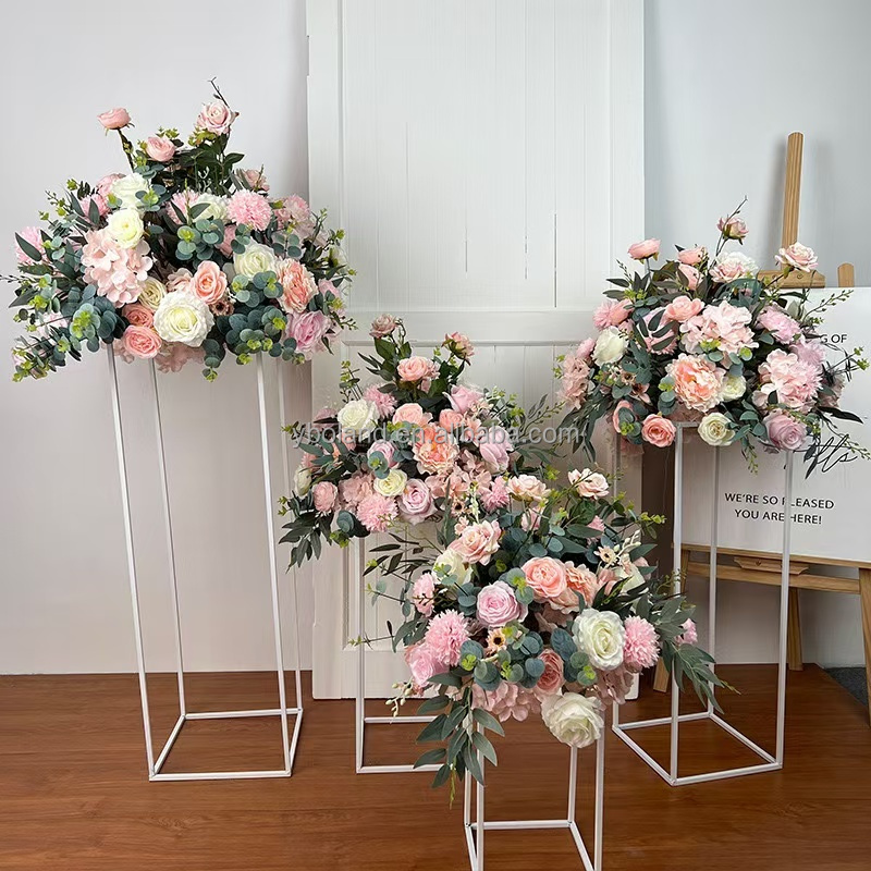 Customized Realistic Silk Artificial Pink Rose
