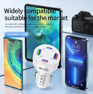 New 53W Car Charger QC3.0 Fast Charging Head Car Fast Charging Cigarette Lighter PD <b>Adapter</b> Suitable for iPhone - Product Image 6