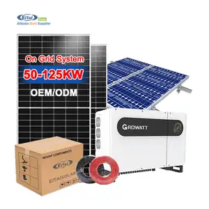 EITAI rumah sistem energi surya, 60Kw 70Kw 80Kw 3 fase Inverter Solar Hybrid sistem 150Kw lengkap Solar System On Grid