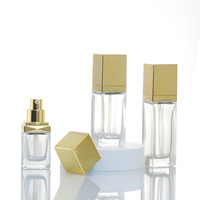 Fancy Circle Bouteilles de testeur de parfum en verre 15ml 20ml 30ml Tailles Golden Cap pour Oud Oil Luxury Skin Care Serum Cosmetics Container