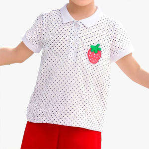 Camiseta para Niños, Camiseta Polo de Manga Corta para Niñas, Algodón Puro, Moda Infantil - Product Image 3