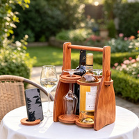 Support en bois pour bouteilles de vin et verres, étagère à bière, organisateur de rangement, présentoir de boissons pour cuisine et bar