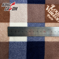 Tissu polaire imprimé personnalisé Kingcason 100% polyester, chaud, duveteux, super doux, à carreaux, pour vêtements d'enfants