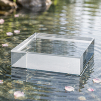 Cubes et cylindres en acrylique transparent poli sur mesure, blocs de présentation solides en lucite pour accessoires photo, photographie, boutiques, artisanat et présentoirs de vêtements