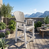 Chaise Adirondack moderne en PEHD de qualité commerciale, écologique, résistante à l'eau, pour salle à manger, parc, hôtel et complexe hôtelier