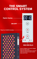 Panneau de luminothérapie rouge professionnel pour salon, système complet pour le corps avec photothérapie LED, photobiomodulation, 5 longueurs d'onde, prise US