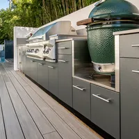 Waterproof Stainless Steel Kitchen Cabinet for Outdoor Kitchen with BBQ