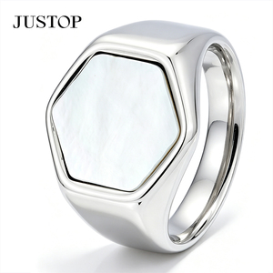 Silver plated wedding band Unisex classic fashion <b>ring</b> Geometric anniversary jewelry Plain <b>ring</b> for <b>couples</b> - Product Image 4