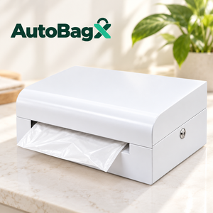 Distributeur de sacs automatique vertical de comptoir AutoBagX C1 personnalisé, moderne et verrouillable pour caisse de supermarché, avec option TPV - Product Image 1