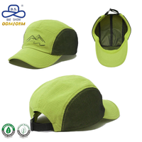 Casquettes de camping d'extérieur en tissu nylon respirant de qualité supérieure, fabriquées par une usine OEM, avec logo personnalisé, faible MOQ pour la promotion de nouvelles marques
