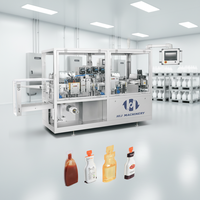 Machine automatique de formage, de soufflage, de remplissage et de scellage d'ampoules en plastique à fond plat pour liquides oraux et miel