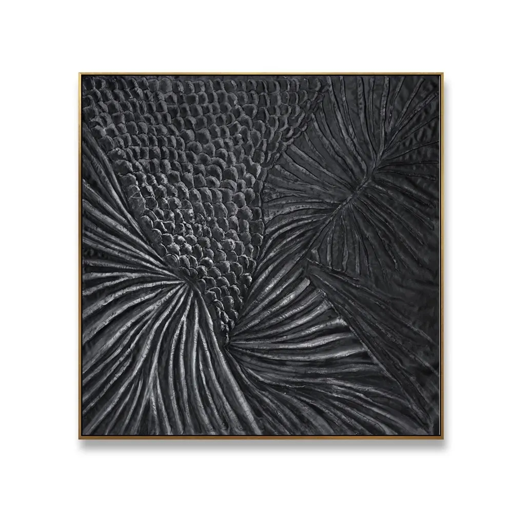 Modern black paintings Art Abstract Handmade on Canvas Paintings Wall Art for Pictures Living Room