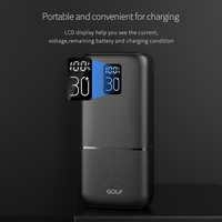 Double USB Li Polymer Battery LCD Digital Mobile Phone Charger Grande Capacité PD Charge Rapide 30000mAh Power Bank