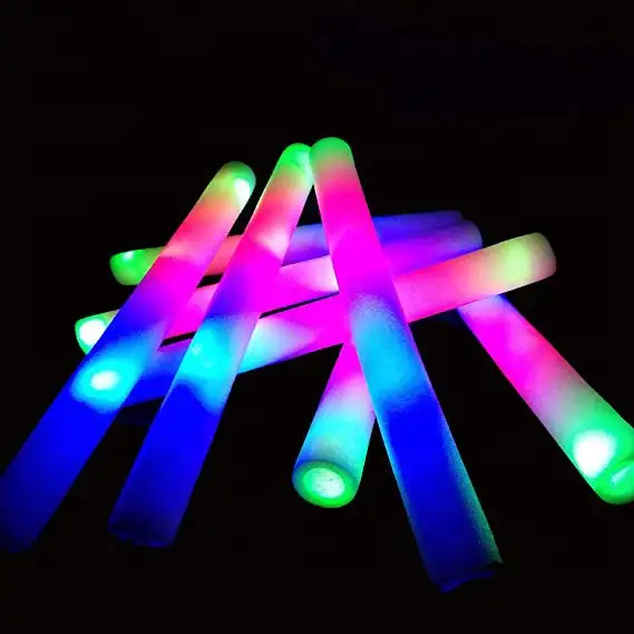 Tongkat Lampu Busa LED Multi Warna Konser, Tongkat Cahaya Menyala