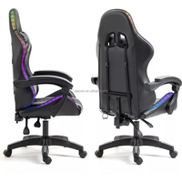 Un ensemble de table de jeu bon marché RGB PC chaise de jeu noir ensemble de table réglable LED ordinateur Table de jeu chaise de bureau