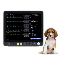 Nouveau moniteur patient 15 pouces économique avec EtCO2, moniteur multiparamètres pour signes vitaux vétérinaires, moniteur pour animaux de compagnie