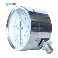 Manomètre industriel en acier inoxydable BCST 100 mm/150 mm ; 0-1000 Psi/bar ; 1/4\" NPT