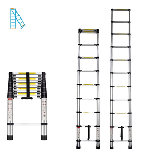 Nuovo 6.2M singolo telescopico in alluminio scala argento industriale all'aperto pieghevole da 16 passi in cartone Design moderno Ningbo pezzi di ricambio - Product Image 1