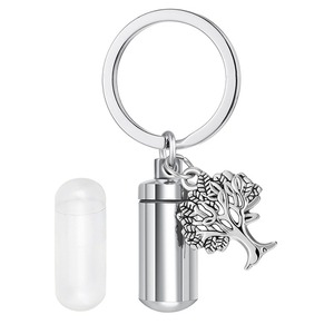 Hot bán thép không gỉ Quan Tài Mô hình vật nuôi urn Mặt dây chuyền hiện đại cuộc sống cây Thủy Tinh nước hoa chai Keychain cho chó và mèo - Product Image 6