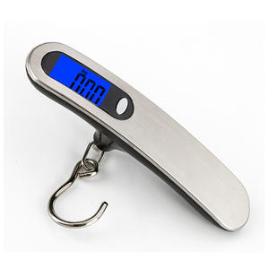 Pèse-bagages numérique portable A24 à crochet, 50 kg, en acier inoxydable, pour voyage - Product Image 1