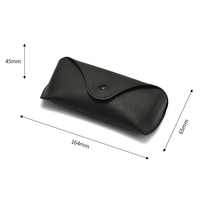 Nouvel ensemble d'accessoires de luxe pour lunettes 2026 : Étui noir coulissant avec chiffon pour lunettes de vue et de soleil