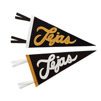 Drapeaux triangulaires personnalisés pour la publicité, fanions en feutre avec logo brodé, patchs appliqués, bannières en feutre pour la décoration de la maison