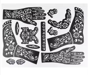 Professional Food Temporary Arabic Design De Por Atacado Pakistan Mehndi <strong>Henna</strong> <strong>Tattoo</strong> Stencil Sticker <strong>Kit</strong> - Product Image 2
