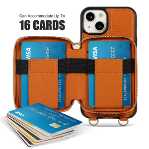 กระเป๋าสตางค์คาดลำตัวมีสายคล้องมือเคสกระเป๋าโทรศัพท์มือถือสำหรับซัมซุง S23 <span class=keywords><strong>S22</strong></span> S21อัลตร้า <span class=keywords><strong>iPhone</strong></span> 13 14 15 PRO MAX - Product Image 4