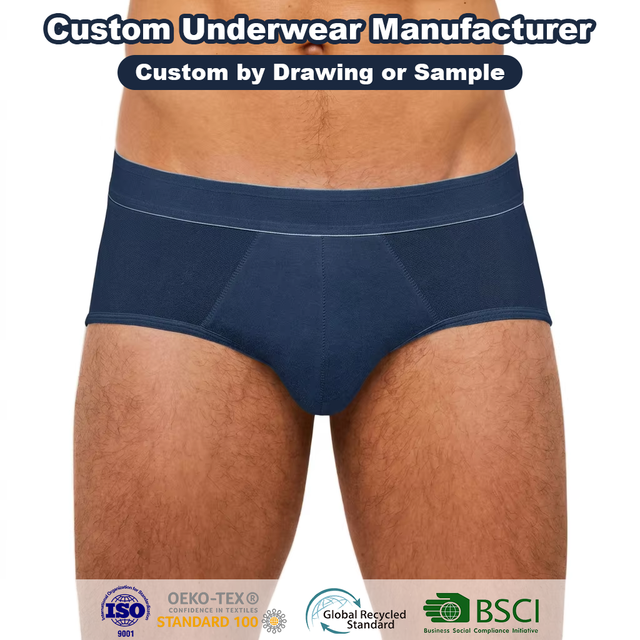 Custom Supplier Full Size Range Men Briefs Classic Color Sport Style Breathable Type OEM ODM Available Men Lingerie