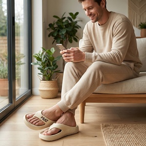 Yearning man EVA flip-flop, Indoor/outdoor Soft Sole Home <b>Slippers</b>, Comfortable Summer Couple Footwear - Product Image 2