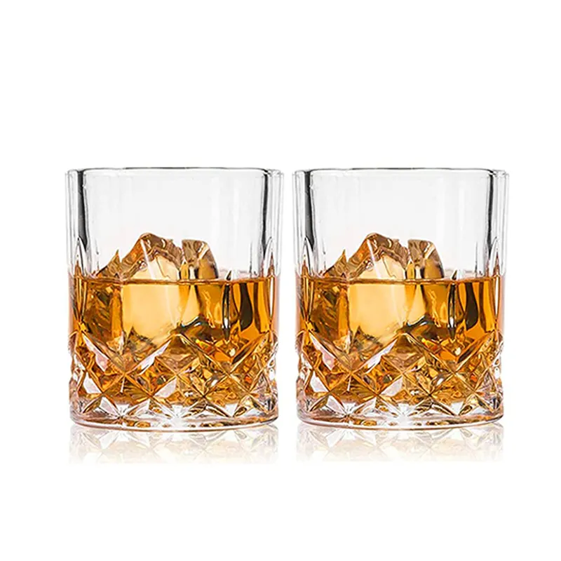 Luxury Diamond Liquor Glassware Barware Classic Clear Cup Whisky Glass for Bourbon Macellan Tequila Whiskey Cocktails Christmas