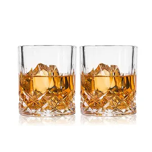 Luxus Diamond Liquor Glaswaren Barware Classic Clear Cup Whisky Glas für Bourbon Macellan Tequila Whisky Cocktails Weihnachten