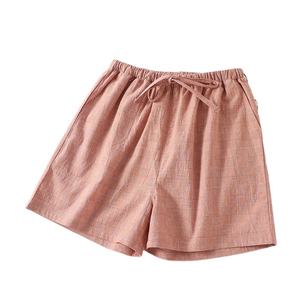 Shorts de <span class=keywords><strong>pyjama</strong></span> d'été en coton teint pour couple, pour <span class=keywords><strong>homme</strong></span> et femme, taille élastique, 2026 - Product Image 2