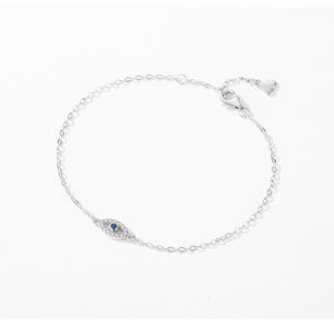 Argent fin 925 vente en gros turquie mauvais yeux conception trois pendentif collier Bracelet bague ensembles de bijoux pour femmes fille doigt cadeau - Product Image 6