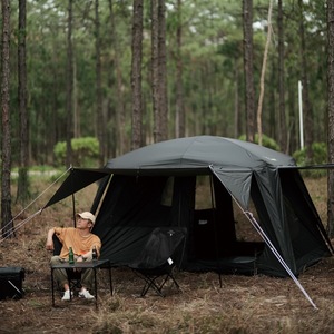 <span class=keywords><strong>Vidalido</strong></span> Poon Saanเต็นท์กลางแจ้งCampingระดับกลางVillaเต็นท์แบบพกพาพับสองห้องสามประตูHallห้องนั่งเล่นเต็นท์ - Product Image 1