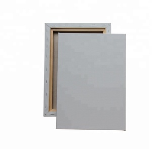 Venta al por mayor 50*60cm 360G galería de lienzo de lino profundo lona estirada con 3,0*3,0 cm de madera de pino bares - Product Image 3