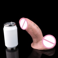 Dildo réaliste en silicone, dildo géant pour femmes avec forme incurvée, stimulation du point G