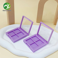 Eco-vriendelijke ABS plastic oogschaduwdoosje met 4 kleuren, met deksel en poederdoosje, blush hoesje, make-up verpakking