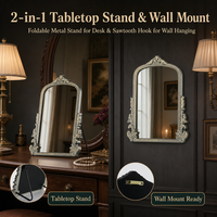 Miroir vintage vert bronze pour la décoration d'entrée d'hôtel ou de boutique, miroir mural ou sur table avec cadre en bois, couleur personnalisée